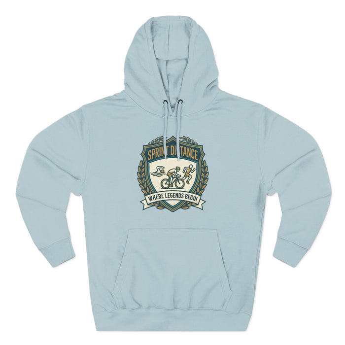 Cycling Crest Hoodie — "Spring Distance: Where Legends Begin" Fleece