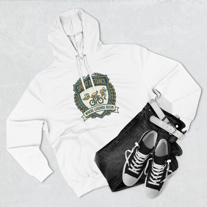 Cycling Crest Hoodie — "Spring Distance: Where Legends Begin" Fleece