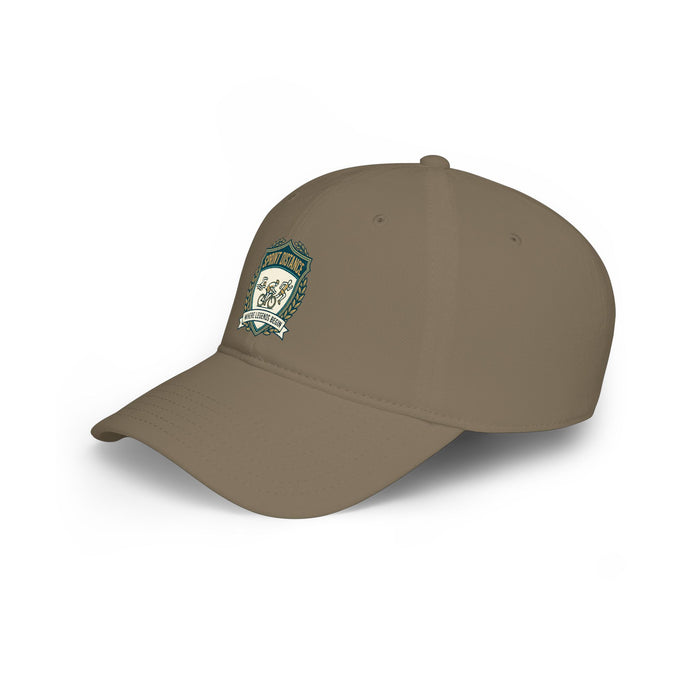 Cycling Crest Low Profile Baseball Cap — 'Sprint Distance' Retro Bik