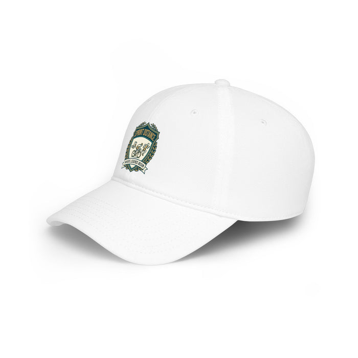 Cycling Crest Low Profile Baseball Cap — 'Sprint Distance' Retro Bik