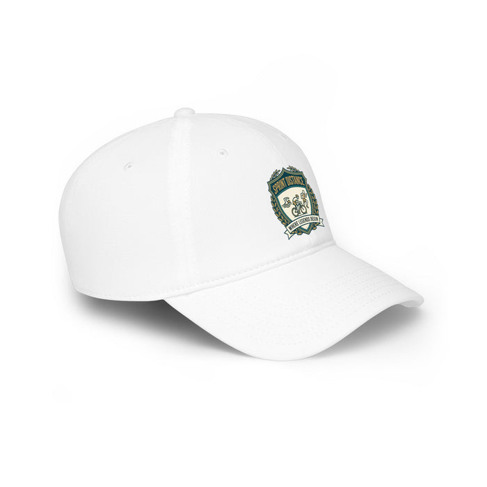 Cycling Crest Low Profile Baseball Cap — 'Sprint Distance' Retro Bik
