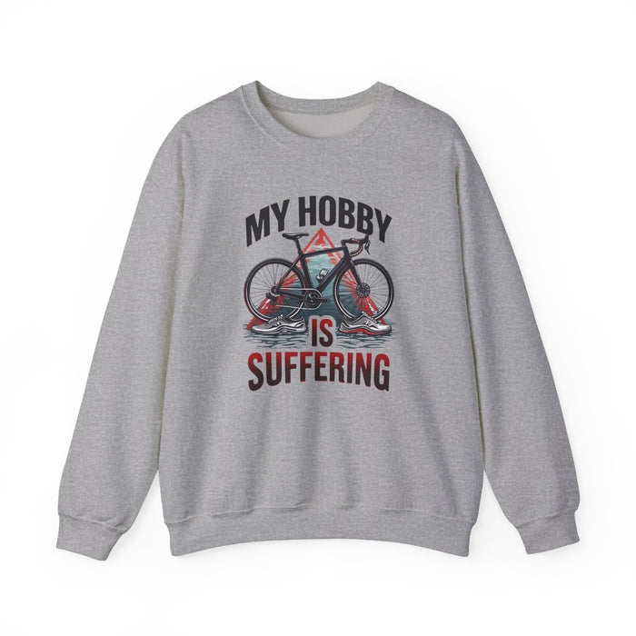 Cycling Crewneck Sweatshirt - 50/50 Cotton-Poly - detail view