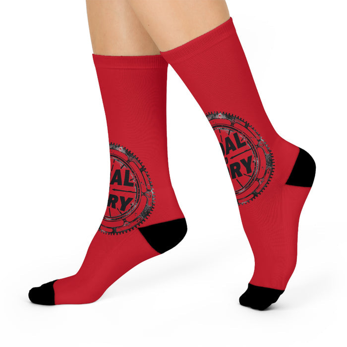 Cycling Cushioned Crew Socks - All Over Prints - alternate view