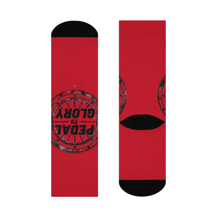Cycling Cushioned Crew Socks - All Over Prints - lifestyle view