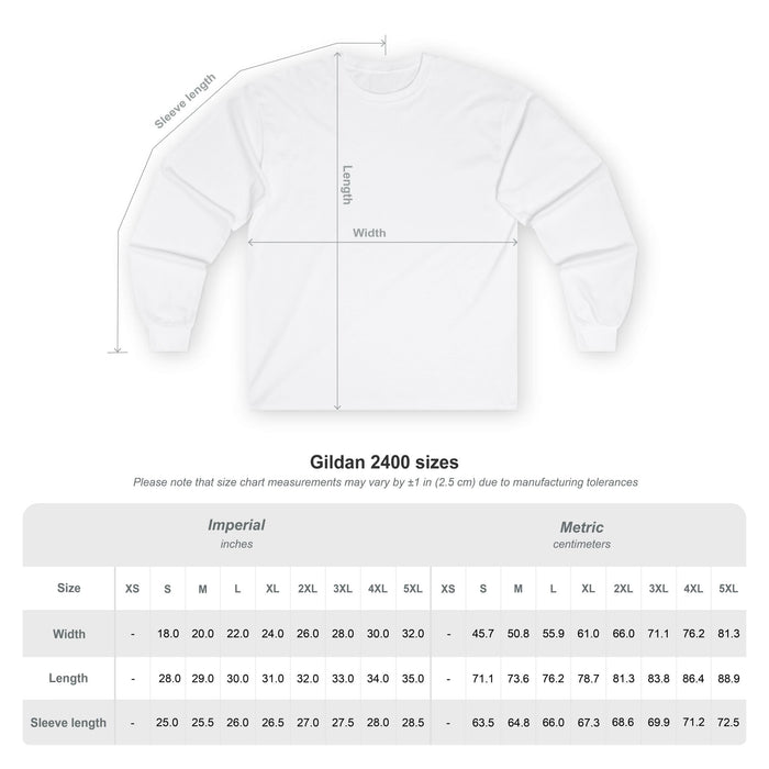 Cycling Long Sleeve Tee for Riders - Long-sleeve - size chart
