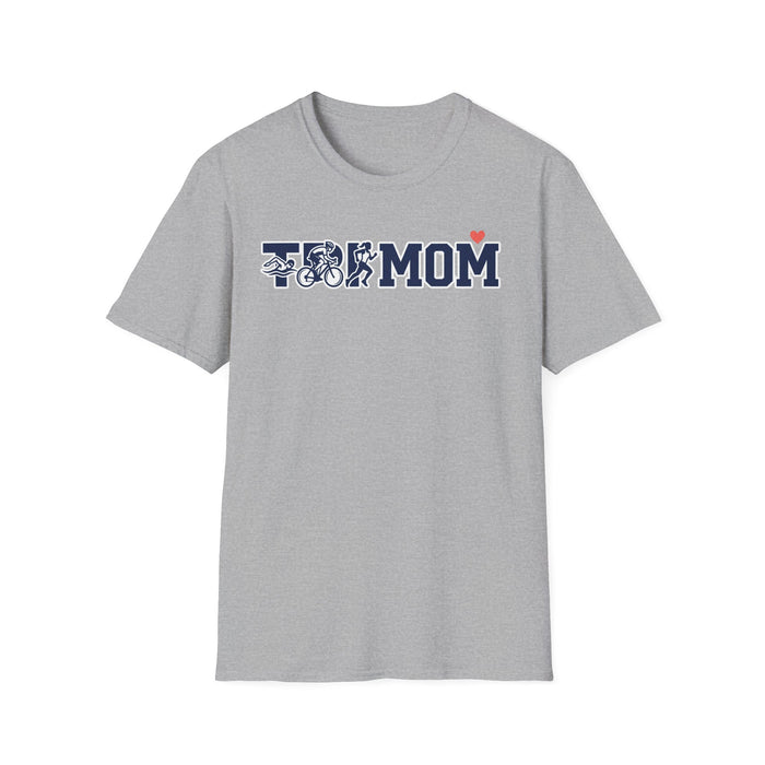 Cycling Mom T-Shirt – Mom with Bike Graphic & Heart