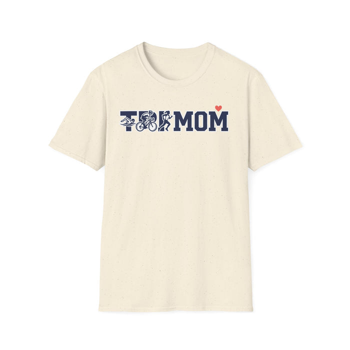 Cycling Mom T-Shirt – Mom with Bike Graphic & Heart