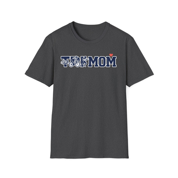 Cycling Mom T-Shirt – Mom with Bike Graphic & Heart