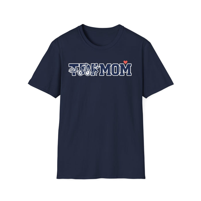 Cycling Mom T-Shirt – Mom with Bike Graphic & Heart