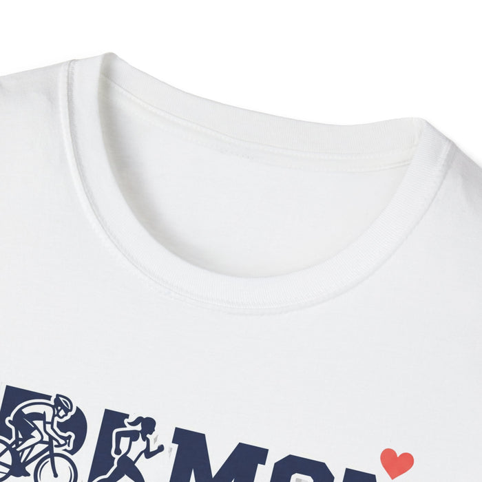 Cycling Mom T-Shirt – Mom with Bike Graphic & Heart