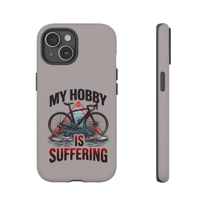 Cycling Phone Case My Hobby Is Suffering - lifestyle view