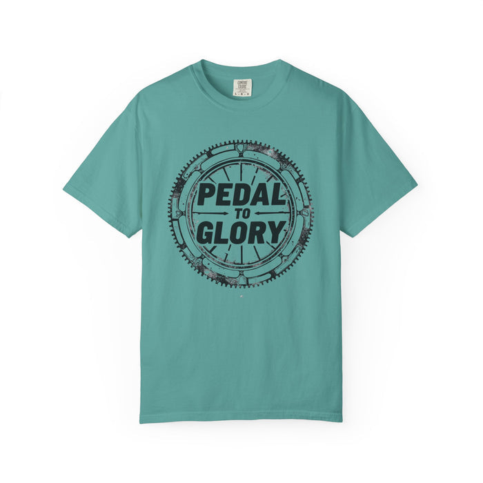 Cycling T-Shirt - Pedal To Glory Garment-Dyed Tee -Spun - size chart