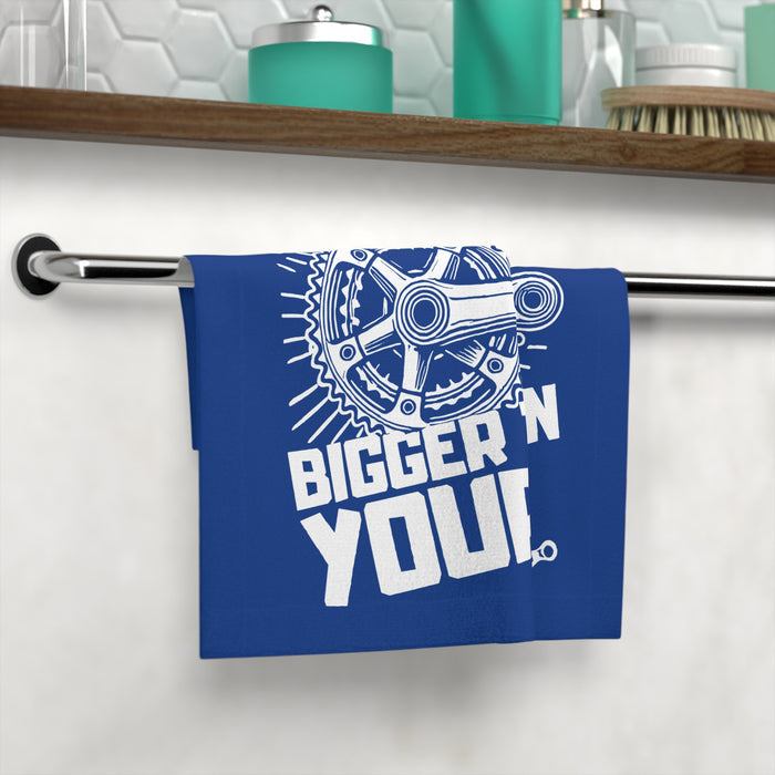 Cycling-Themed Custom Face Towel for Triathletes - Home Decor - lifestyle view for triathlon