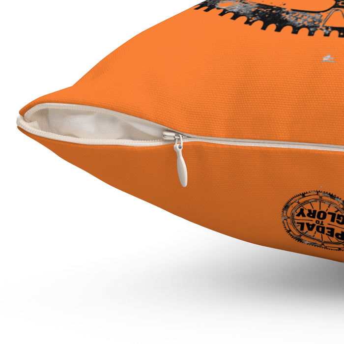 Cycling Throw Pillow 14×14 - Home Decor - detail view
