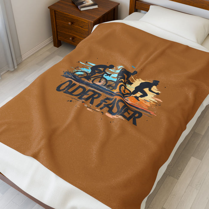 Cycling Velveteen Plush Blanket - All Over Prints - size chart