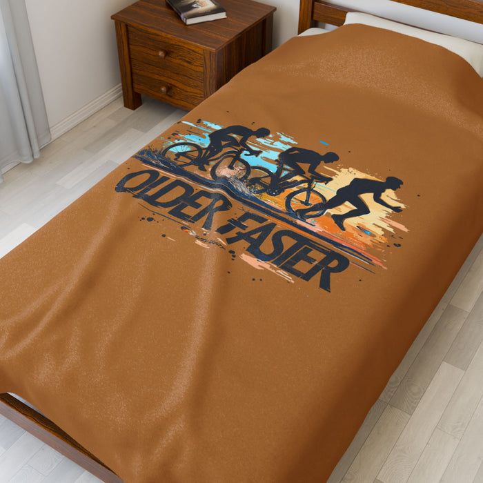 Cycling Velveteen Plush Blanket - All Over Prints - size chart