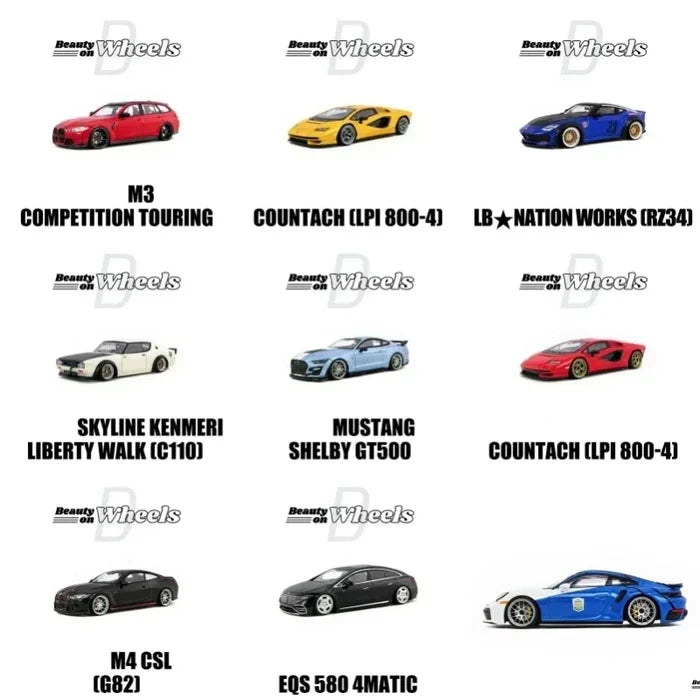 D MODEL BEAUTY ON WHEELS 1:64 Diecast Model Car