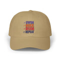 Dad Cap — "Swim Bike Run Repeat" Triathlon Embroidered Hat