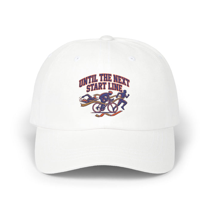Dad Cap — "Until The Next Start Line" Running & Cycling Race Hat