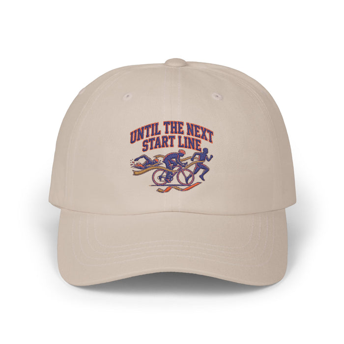 Dad Cap — "Until The Next Start Line" Running & Cycling Race Hat