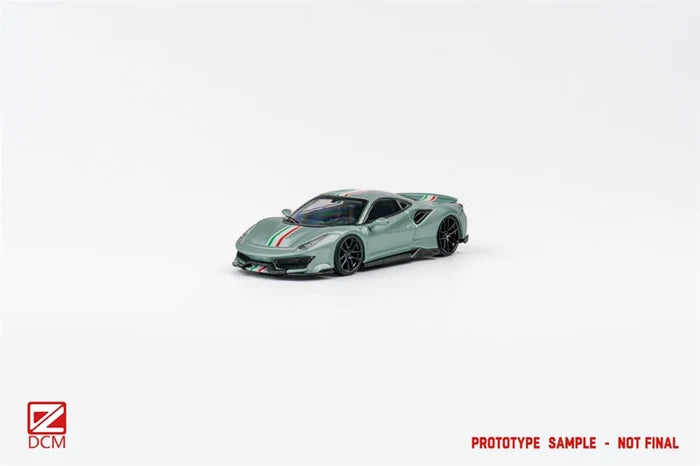 DCM 1:64 Novitec 488 Pista blue green Limited300 Diecast Model Car