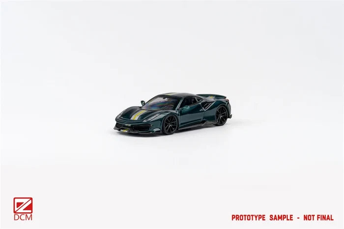 DCM 1:64 Novitec 488 Pista blue green Limited300 Diecast Model Car
