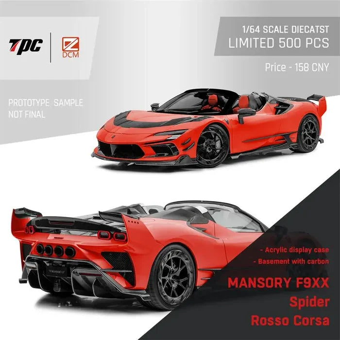DCM x TPC 1:64 Mansory SF90 F9XX Stradale / Spider limited500 Diecast Model Car