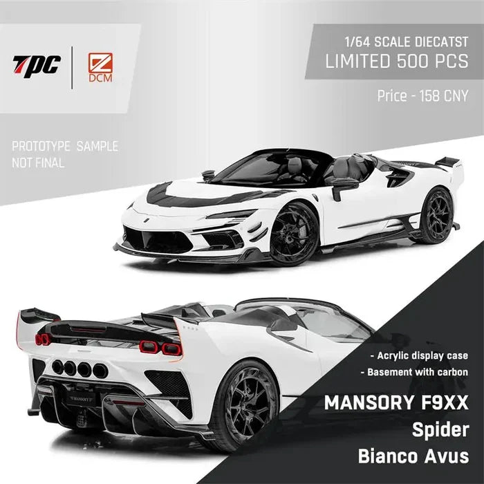 DCM x TPC 1:64 Mansory SF90 F9XX Stradale / Spider limited500 Diecast Model Car
