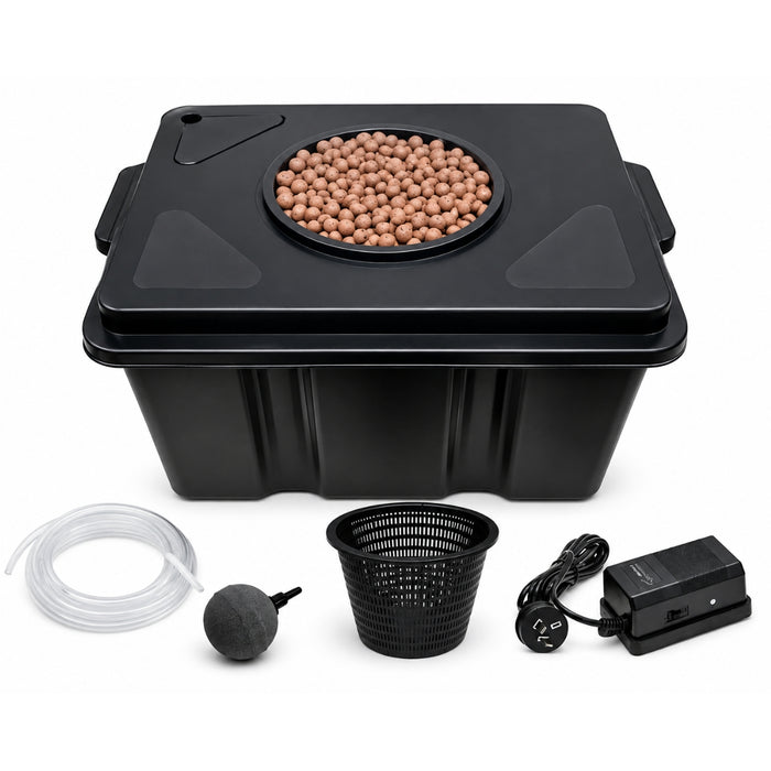 Deep Water Culture (DWC) Single Pot Hydroponic System With Air Pump - 39L