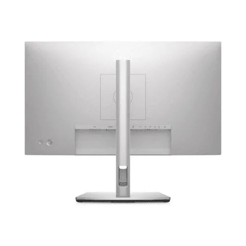 Rear view of a black Dell UltraSharp 24" U2422H FHD IPS monitor on a rectangular stand, showing ports and ventilation slots near the bottom; no visible branding or screen content.