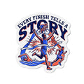 Die-Cut Magnet - "Every Finish Tells a Story" Triathlon Finish Line Design