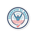Die-Cut Magnet — “Sobreviví El Nado” Swim Survivor Circle Magnet