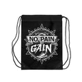 Drawstring Gym Bag - Quick-Dry Black Polyester Lined Zip - Bags