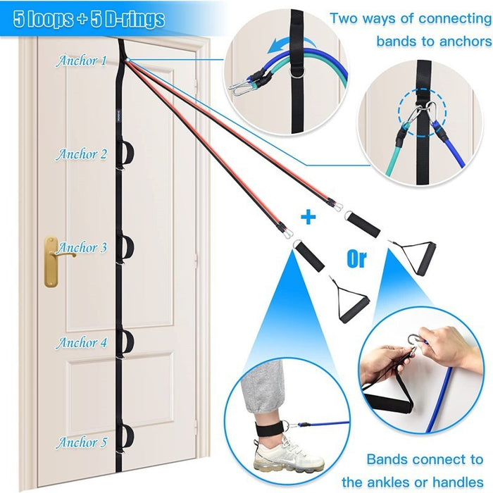 Durable Nylon Door Strap for Yoga & Home Workouts - Wearables - size chart