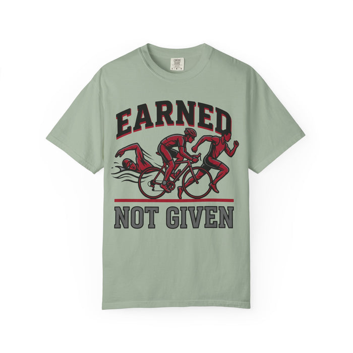 Earned Not Given Cycling T-Shirt — Motivational Bike Race Tee