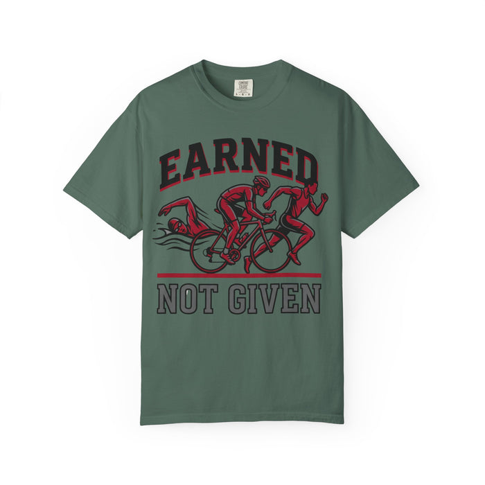 Earned Not Given Cycling T-Shirt — Motivational Bike Race Tee