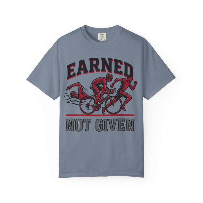 Earned Not Given Cycling T-Shirt — Motivational Bike Race Tee