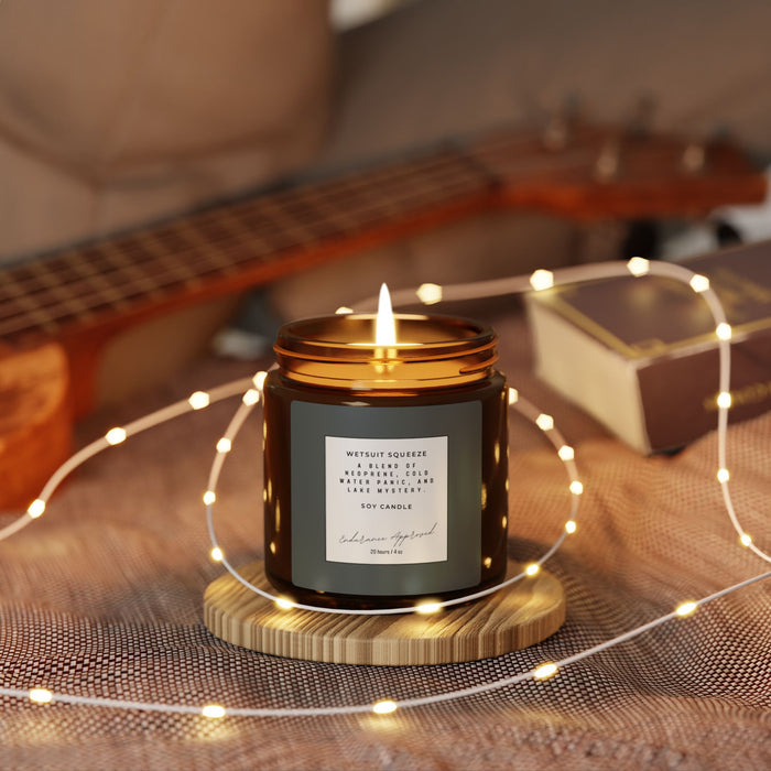 Eco-Friendly Wetsuit Squeeze Soy Candle | Coconut Cream & - Home Decor - detail view