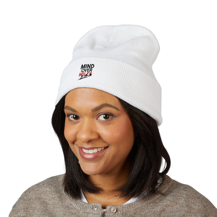 Embroidered Acrylic Cuffed Beanie - Hats - detail view