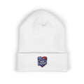 Embroidered Heart Cuffed Beanie - Hats