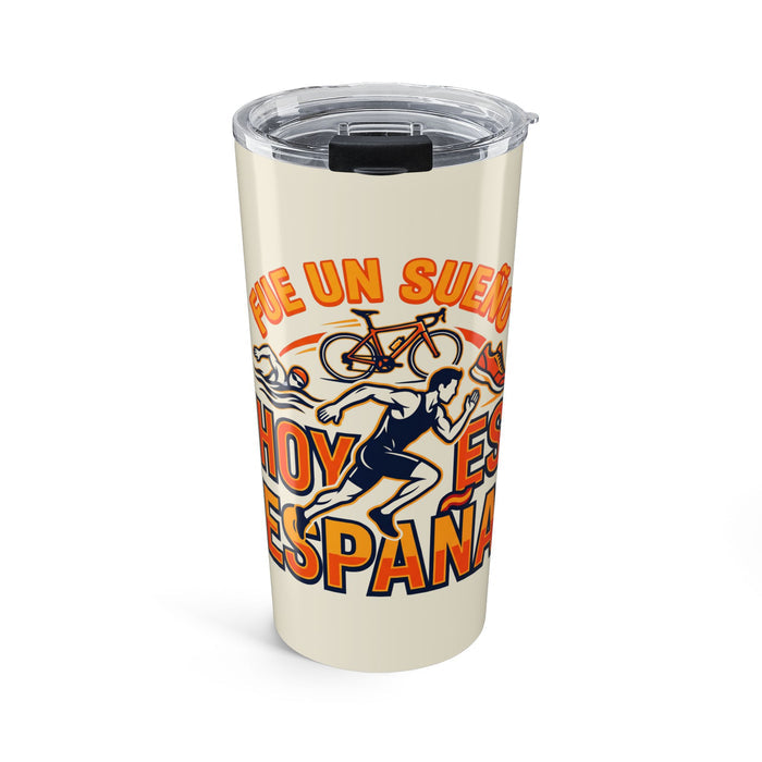 Español Triathlon Tumbler - "Soy de España" 20oz Insulated Travel Cup