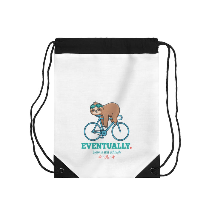 Eventually Sloth Triathlete Drawstring Bag