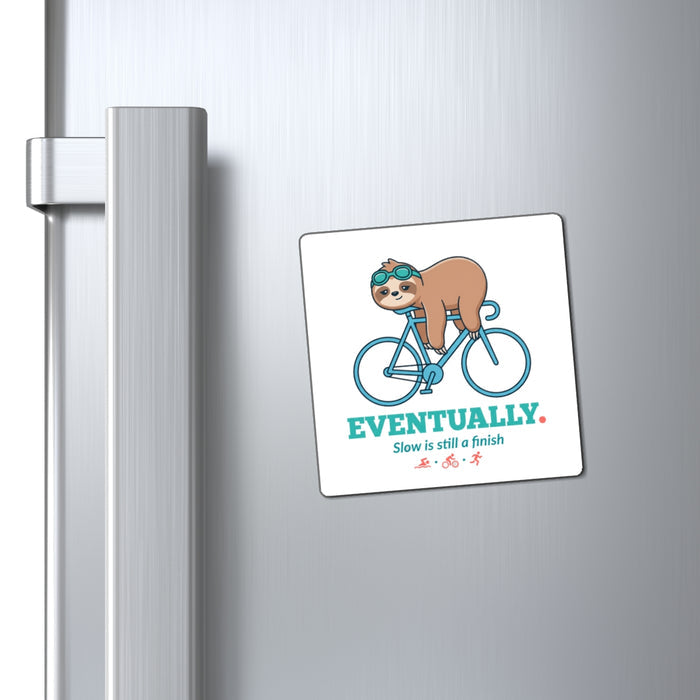 Eventually Sloth Triathlete Magnet