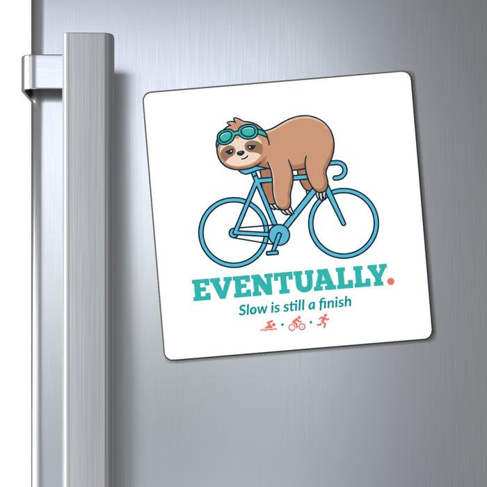 Eventually Sloth Triathlete Magnet
