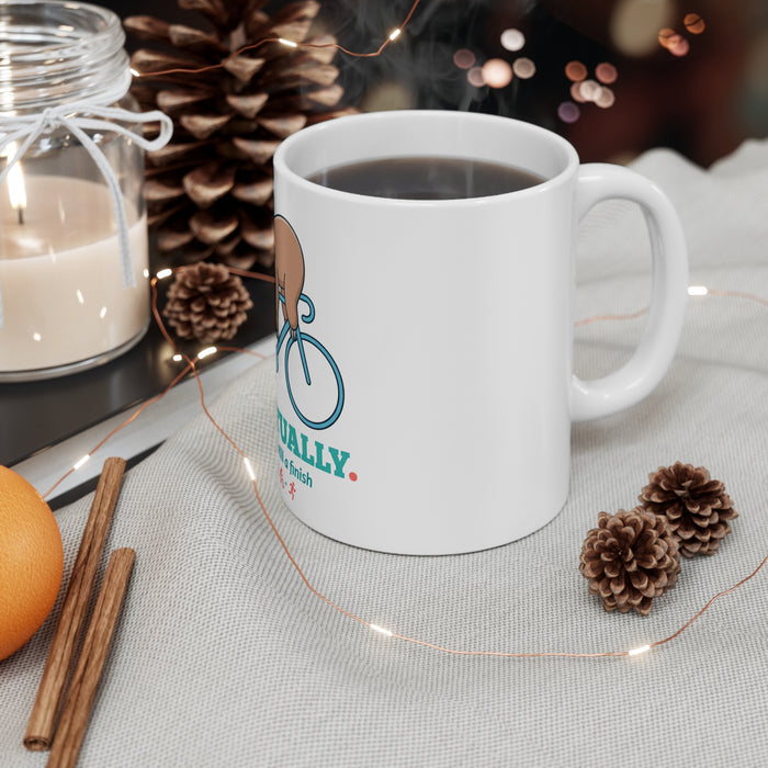 Eventually Sloth Triathlete Mug