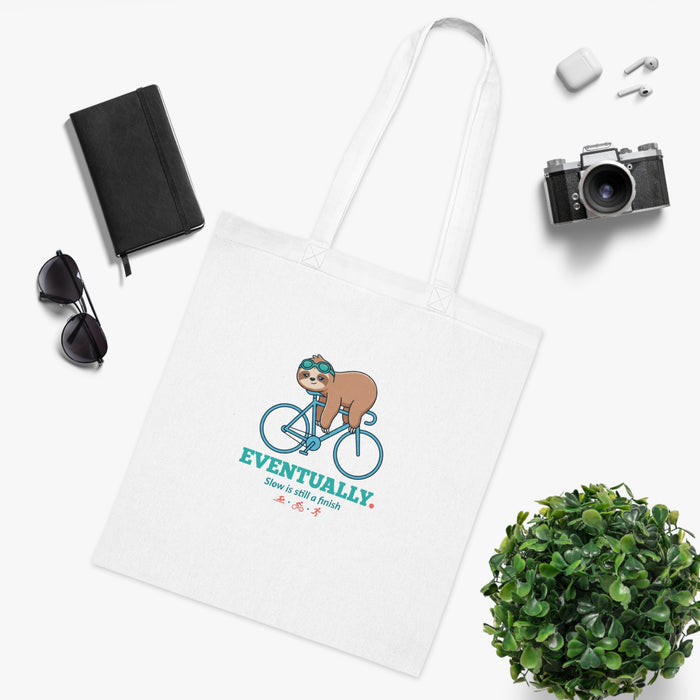 Eventually Sloth Triathlete Tote Bag