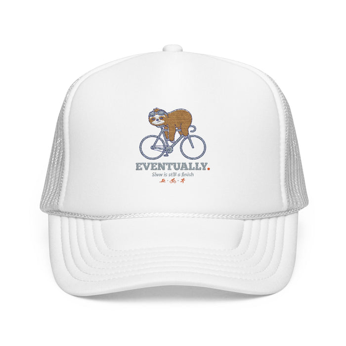 Eventually Sloth Triathlete Trucker Cap