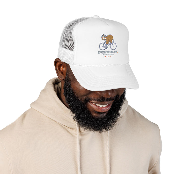 Eventually Sloth Triathlete Trucker Cap