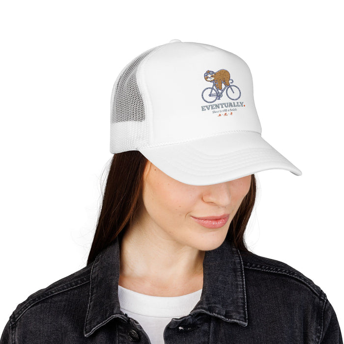 Eventually Sloth Triathlete Trucker Cap