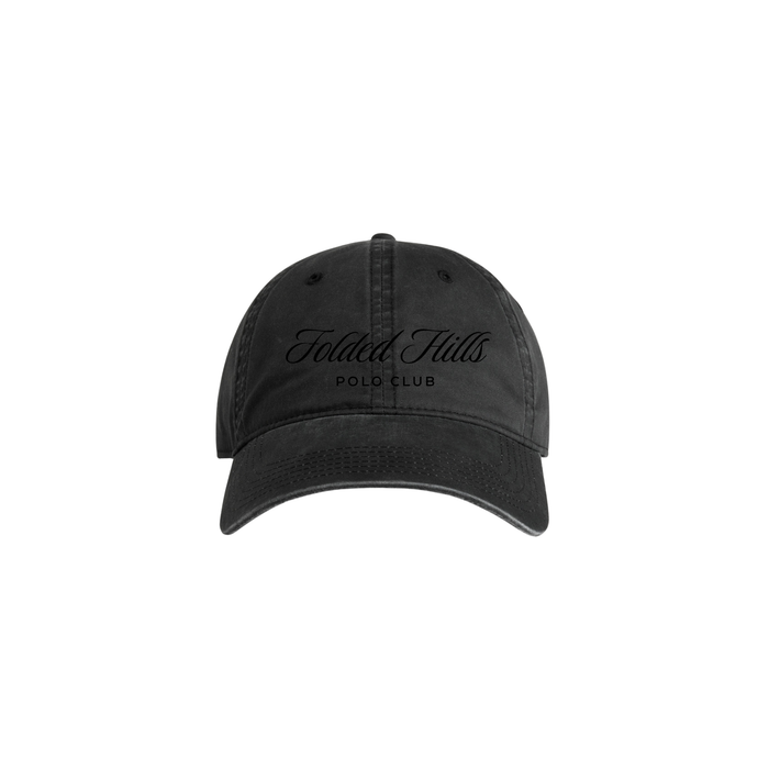 Faded Black Polo Club Dad Cap